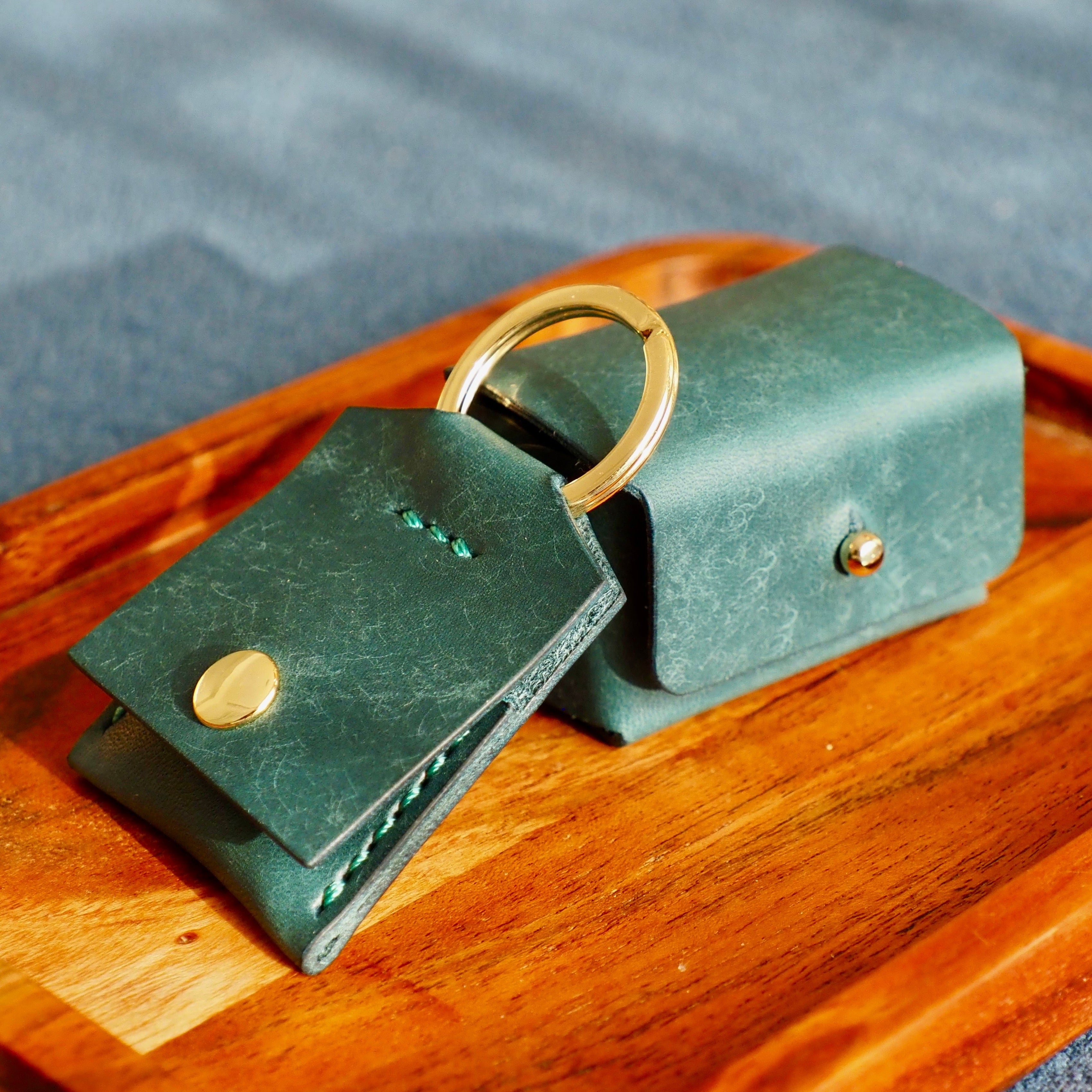 Combo Pochette À Bagues En Cuir