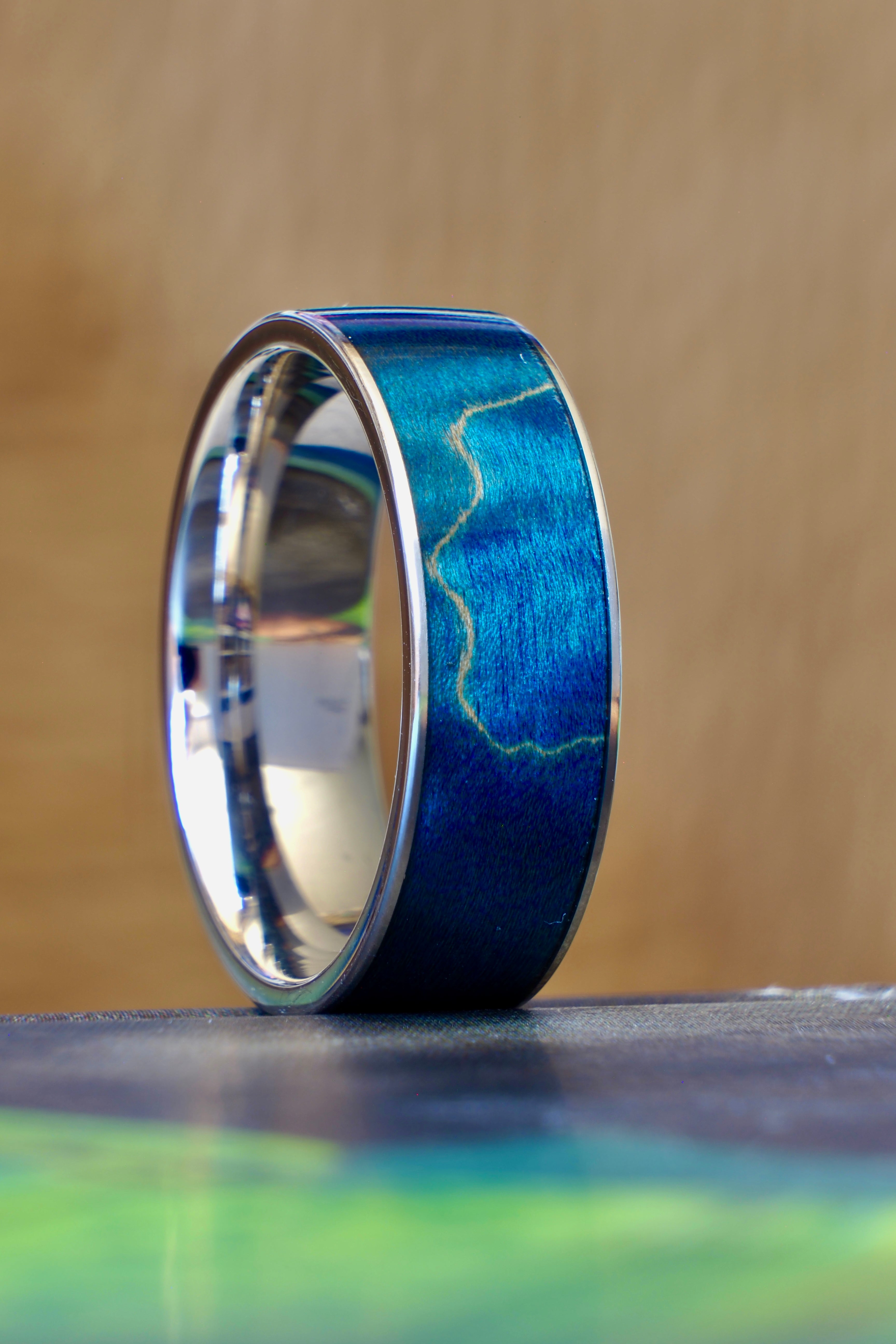 Blue Quilted Maple