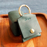 Leather Ring Keychain Pouch