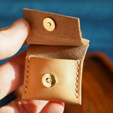 Leather Ring Keychain Pouch