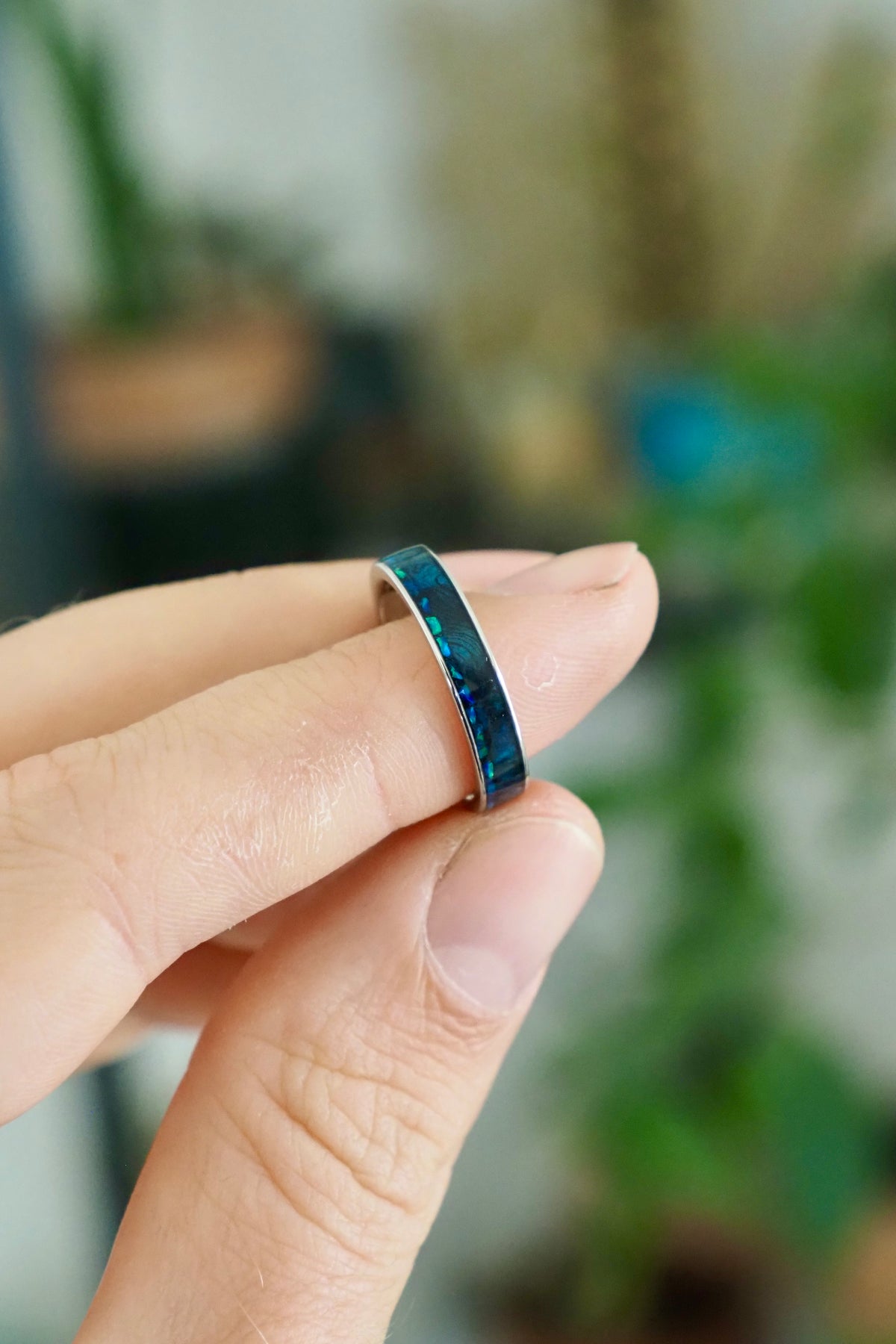 Blue Amboyna + Steel & Bello Opal